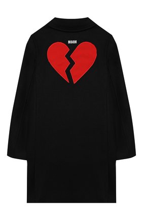 Детское шерстяное пальто MSGM KIDS черного цвета по цене 26800 руб., арт. 025146 | Фото 2 Детское шерстяное пальто MSGM KIDS черного цвета, арт. 025146 | Фото 2