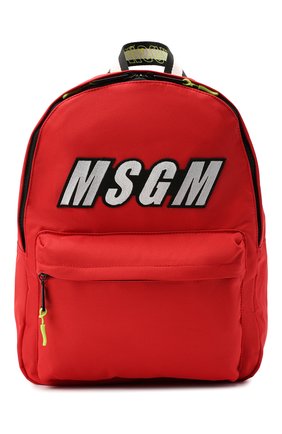 Детская рюкзак MSGM KIDS красного цвета, арт. 025236 | Фото 1 (Материал: Текстиль)