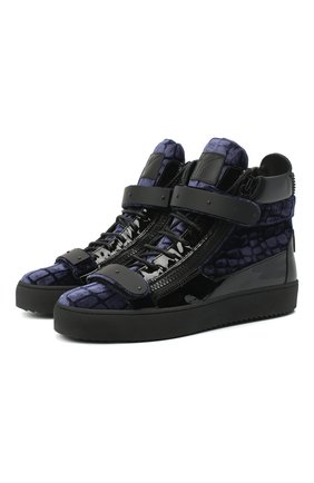 Мужские комбинированные кеды coby GIUSEPPE ZANOTTI DESIGN темно-синего цвета по цене 78950 руб., арт. RU00006/001 | Фото 1 Мужские комбинированные кеды coby GIUSEPPE ZANOTTI DESIGN темно-синего цвета, арт. RU00006/001 | Фото 1