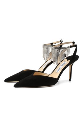 Женская замшевые туфли birtie 85 JIMMY CHOO черного цвета по цене 112910 руб., арт. BIRTIE85DRS | Фото 1 Женская замшевые туфли birtie 85 JIMMY CHOO черного цвета, арт. BIRTIE85DRS | Фото 1