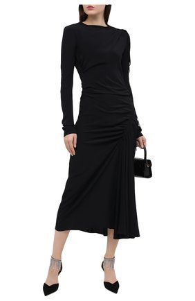 Женская замшевые туфли birtie 85 JIMMY CHOO черного цвета по цене 112910 руб., арт. BIRTIE85DRS | Фото 2 Женская замшевые туфли birtie 85 JIMMY CHOO черного цвета, арт. BIRTIE85DRS | Фото 2