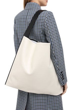 Женский сумка-шопер border JIL SANDER белого цвета по цене 92200 руб., арт. JSWQ852397-WQB69033 | Фото 2 Женский сумка-шопер border JIL SANDER белого цвета, арт. JSWQ852397-WQB69033 | Фото 2