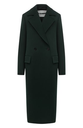 Женское шерстяное пальто JIL SANDER темно-зеленого цвета по цене 229500 руб., арт. JSPR121424-WR210500 | Фото 1 Женское шерстяное пальто JIL SANDER темно-зеленого цвета, арт. JSPR121424-WR210500 | Фото 1