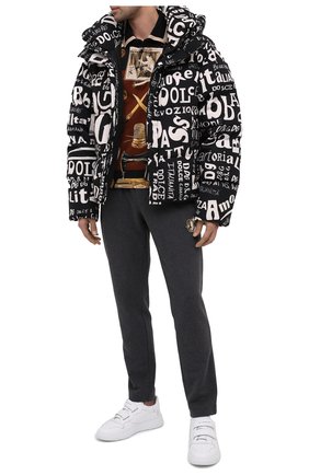 Мужские хлопковые брюки DOLCE & GABBANA темно-серого цвета по цене 62650 руб., арт. GW3EAZ/G7XSI | Фото 2 Мужские хлопковые брюки DOLCE & GABBANA темно-серого цвета, арт. GW3EAZ/G7XSI | Фото 2