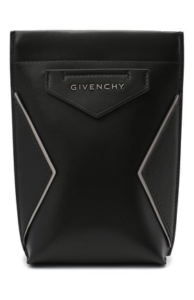 Мужская кожаная сумка antigona GIVENCHY черного цвета, арт. BKU00XK115 | Фото 1 (Ремень/цепочка: На ремешке; Материал: Натуральная кожа; Размер: mini)