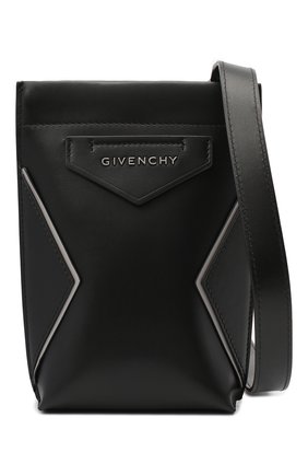 Мужская кожаная сумка antigona GIVENCHY черного цвета по цене 69950 руб., арт. BKU00XK115 | Фото 5 Мужская кожаная сумка antigona GIVENCHY черного цвета, арт. BKU00XK115 | Фото 5 (Материал: Натуральная кожа; Размер: mini; Ремень/цепочка: На ремешке)