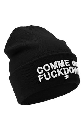 Мужская шапка COMME DES FUCKDOWN черного цвета по цене 5465 руб., арт. CDFA500 | Фото 1 Мужская шапка COMME DES FUCKDOWN черного цвета, арт. CDFA500 | Фото 1