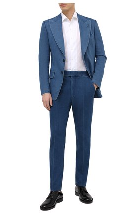 Мужские джинсовые брюки TOM FORD синего цвета по цене 109500 руб., арт. 874R11/778J42 | Фото 2 Мужские джинсовые брюки TOM FORD синего цвета, арт. 874R11/778J42 | Фото 2