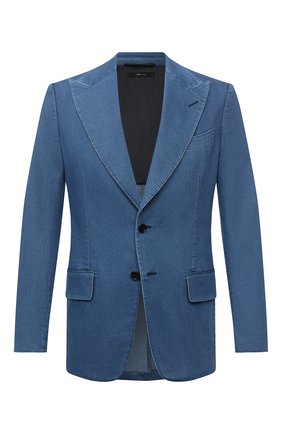 Мужской джинсовый пиджак TOM FORD синего цвета по цене 259000 руб., арт. 874R11/1XMG40 | Фото 1 Мужской джинсовый пиджак TOM FORD синего цвета, арт. 874R11/1XMG40 | Фото 1
