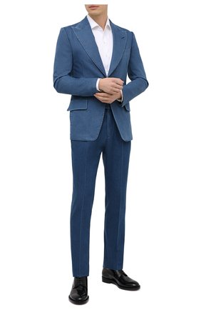 Мужской джинсовый пиджак TOM FORD синего цвета по цене 259000 руб., арт. 874R11/1XMG40 | Фото 2 Мужской джинсовый пиджак TOM FORD синего цвета, арт. 874R11/1XMG40 | Фото 2