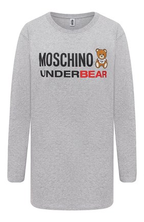 Женская хлопковый лонгслив MOSCHINO UNDERWEAR WOMAN серого цвета по цене 14950 руб., арт. A1801/9003 | Фото 1 Женская хлопковый лонгслив MOSCHINO UNDERWEAR WOMAN серого цвета, арт. A1801/9003 | Фото 1