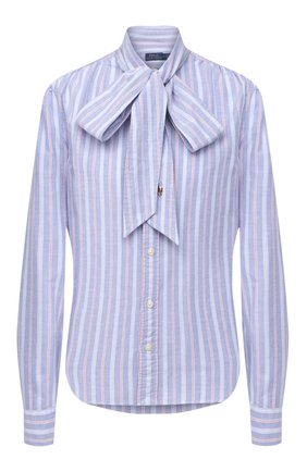 Женская хлопковая блузка POLO RALPH LAUREN синего цвета по цене 13550 руб., арт. 211780620 | Фото 1 Женская хлопковая блузка POLO RALPH LAUREN синего цвета, арт. 211780620 | Фото 1