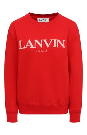 Женская хлопковый свитшот LANVIN красного цвета по цене 45650 руб., арт. RW-T0660J-JR32-H20 | Фото 1 Женская хлопковый свитшот LANVIN красного цвета, арт. RW-T0660J-JR32-H20 | Фото 1