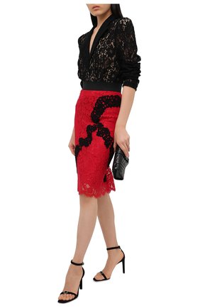 Женская юбка из хлопка и вискозы DOLCE & GABBANA красного цвета по цене 126000 руб., арт. J4024Z/HLMCK | Фото 2 Женская юбка из хлопка и вискозы DOLCE & GABBANA красного цвета, арт. J4024Z/HLMCK | Фото 2