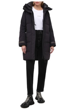 Женская парка bennett CANADA GOOSE темно-синего цвета по цене 103500 руб., арт. 3817LB | Фото 2 Женская парка bennett CANADA GOOSE темно-синего цвета, арт. 3817LB | Фото 2