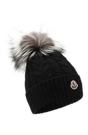Женская шерстяная шапка MONCLER черного цвета по цене 32100 руб., арт. F2-093-9Z703-01-A9328 | Фото 1 Женская шерстяная шапка MONCLER черного цвета, арт. F2-093-9Z703-01-A9328 | Фото 1