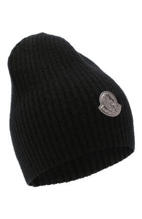 Женская шерстяная шапка MONCLER черного цвета по цене 21500 руб., арт. F2-093-9Z744-00-A9197 | Фото 1 Женская шерстяная шапка MONCLER черного цвета, арт. F2-093-9Z744-00-A9197 | Фото 1