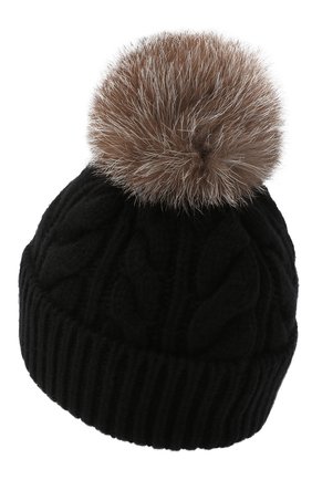 Женская шерстяная шапка MONCLER черного цвета по цене 35400 руб., арт. F2-098-3B702-01-A0069 | Фото 2 Женская шерстяная шапка MONCLER черного цвета, арт. F2-098-3B702-01-A0069 | Фото 2