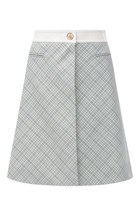 Женская шерстяная юбка LANVIN голубого цвета по цене 89950 руб., арт. RW-ST433K-4763-H20 | Фото 1 Женская шерстяная юбка LANVIN голубого цвета, арт. RW-ST433K-4763-H20 | Фото 1