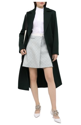 Женская шерстяная юбка LANVIN голубого цвета по цене 89950 руб., арт. RW-ST433K-4763-H20 | Фото 2 Женская шерстяная юбка LANVIN голубого цвета, арт. RW-ST433K-4763-H20 | Фото 2