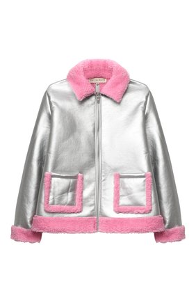 Детская куртка с отделкой из шерсти EMILIO PUCCI серебряного цвета по цене 31800 руб., арт. 9N2021/ND570/10-14 | Фото 1 Детская куртка с отделкой из шерсти EMILIO PUCCI серебряного цвета, арт. 9N2021/ND570/10-14 | Фото 1