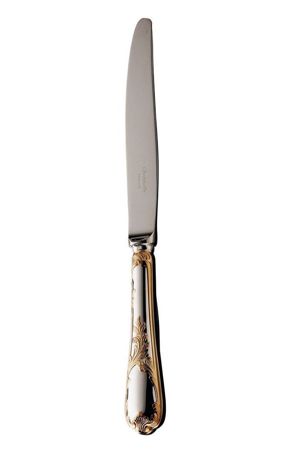 Нож обеденный marly dp silver plated gold accent CHRISTOFLE золотого цвета, арт. 01238009 | Фото 1 (Ограничения доставки: fragile-2)