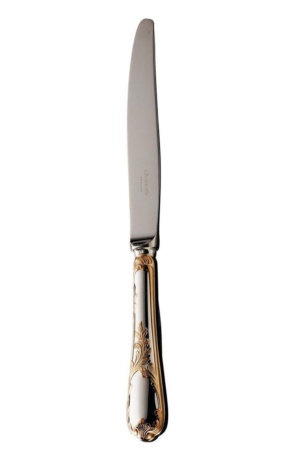 Нож обеденный marly dp silver plated gold accent CHRISTOFLE золотого цвета, арт. 01238009 | Фото 1 (Ограничения доставки: fragile-2)