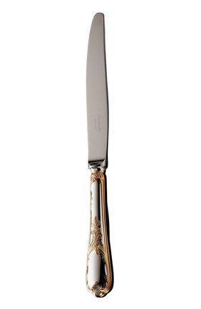 Нож обеденный marly dp silver plated gold accent CHRISTOFLE золотого цвета по цене 47100 руб., арт. 01238009 | Фото 1 Нож обеденный marly dp silver plated gold accent CHRISTOFLE золотого цвета, арт. 01238009 | Фото 1 (Ограничения доставки: fragile-2)