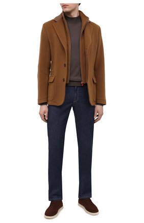 Мужская кашемировая куртка KITON коричневого цвета по цене 554000 руб., арт. UW0770V03T74 | Фото 2 Мужская кашемировая куртка KITON коричневого цвета, арт. UW0770V03T74 | Фото 2 (Материал внешний: Шерсть; Материал подклада: Купро; Рукава: Длинные; Мужское Кросс-КТ: Верхняя одежда, шерсть и кашемир; Стили: Кэжуэл; Кросс-КТ: Куртка)