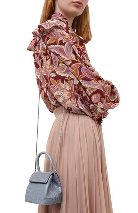 Женская сумка mini liza из кожи крокодила RUBEUS MILANO голубого цвета по цене 181600 руб., арт. 014/18D/C | Фото 2 Женская сумка mini liza из кожи крокодила RUBEUS MILANO голубого цвета, арт. 014/18D/C | Фото 2
