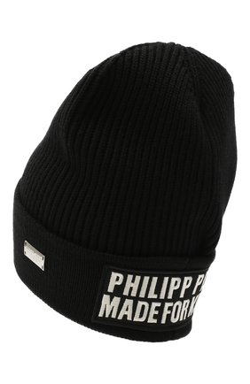 Мужская шапка PHILIPP PLEIN черного цвета по цене 28710 руб., арт. A20A MAC0587 PKN002N | Фото 2 Мужская шапка PHILIPP PLEIN черного цвета, арт. A20A MAC0587 PKN002N | Фото 2