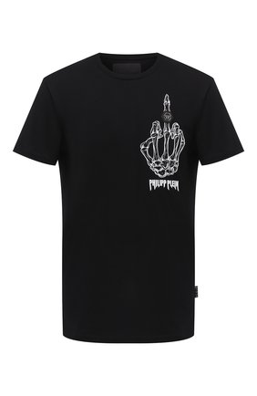 Мужская хлопковая футболка PHILIPP PLEIN черного цвета по цене 39150 руб., арт. A20C UTK0013 PJY002N | Фото 1 Мужская хлопковая футболка PHILIPP PLEIN черного цвета, арт. A20C UTK0013 PJY002N | Фото 1