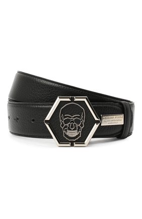 Мужской кожаный ремень PHILIPP PLEIN черного цвета по цене 41550 руб., арт. A20A MVA0611 PLE002N | Фото 1 Мужской кожаный ремень PHILIPP PLEIN черного цвета, арт. A20A MVA0611 PLE002N | Фото 1