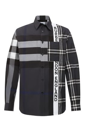 Мужская хлопковая рубашка BURBERRY темно-серого цвета по цене 34200 руб., арт. 8033933 | Фото 1 Мужская хлопковая рубашка BURBERRY темно-серого цвета, арт. 8033933 | Фото 1