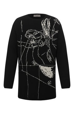 Мужской шерстяной свитер YOHJI YAMAMOTO черно-белого цвета по цене 62950 руб., арт. HR-K10-192 | Фото 1 Мужской шерстяной свитер YOHJI YAMAMOTO черно-белого цвета, арт. HR-K10-192 | Фото 1