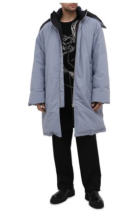Мужской шерстяной свитер YOHJI YAMAMOTO черно-белого цвета по цене 62950 руб., арт. HR-K10-192 | Фото 2 Мужской шерстяной свитер YOHJI YAMAMOTO черно-белого цвета, арт. HR-K10-192 | Фото 2