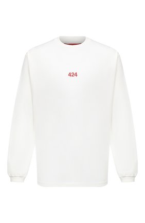 Мужская хлопковый лонгслив 424 белого цвета по цене 37950 руб., арт. 8002.059.9150 | Фото 1 Мужская хлопковый лонгслив 424 белого цвета, арт. 8002.059.9150 | Фото 1
