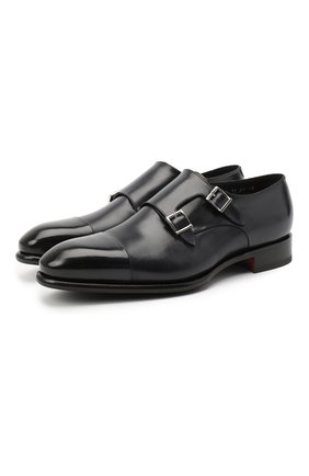 Мужские кожаные монки SANTONI синего цвета по цене 82350 руб., арт. MCCR11652MJ2YVVDU59 | Фото 1 Мужские кожаные монки SANTONI синего цвета, арт. MCCR11652MJ2YVVDU59 | Фото 1