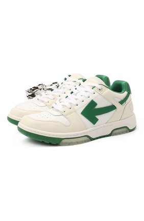Мужские кожаные кеды out of office OFF-WHITE белого цвета по цене 35900 руб., арт. 0MIA189F20LEA0010155 | Фото 1 Мужские кожаные кеды out of office OFF-WHITE белого цвета, арт. 0MIA189F20LEA0010155 | Фото 1