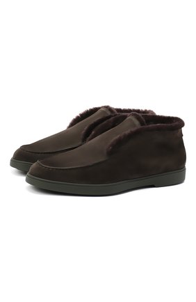 Мужские замшевые ботинки SANTONI темно-зеленого цвета по цене 55950 руб., арт. MGYA16837L0DAPFCV74 | Фото 1 Мужские замшевые ботинки SANTONI темно-зеленого цвета, арт. MGYA16837L0DAPFCV74 | Фото 1