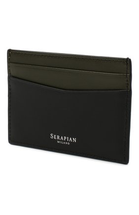 Мужской кожаный футляр для кредитных карт SERAPIAN хаки цвета по цене 25200 руб., арт. SM0SAMSL7127M11K | Фото 2 Мужской кожаный футляр для кредитных карт SERAPIAN хаки цвета, арт. SM0SAMSL7127M11K | Фото 2 (Материал: Натуральная кожа)