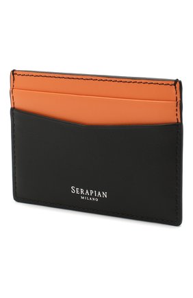 Мужской кожаный футляр для кредитных карт  SERAPIAN оранжевого цвета, арт. SM0SAMSL7127M11T | Фото 2 (Материал: Натуральная кожа)