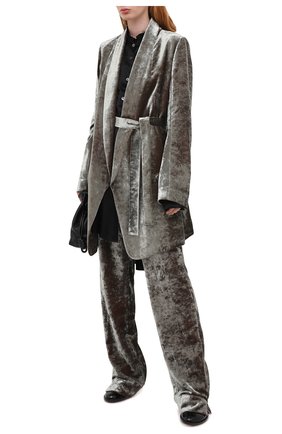 Женское пальто из вискозы ANN DEMEULEMEESTER темно-зеленого цвета по цене 161500 руб., арт. 2002-1016-P-175-049 | Фото 2 Женское пальто из вискозы ANN DEMEULEMEESTER темно-зеленого цвета, арт. 2002-1016-P-175-049 | Фото 2