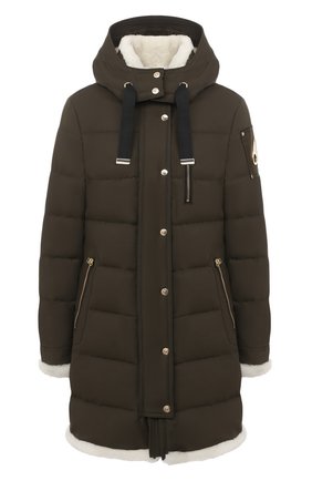 Женский пуховик MOOSE KNUCKLES хаки цвета по цене 141000 руб., арт. M39LP206G | Фото 1 Женский пуховик MOOSE KNUCKLES хаки цвета, арт. M39LP206G | Фото 1