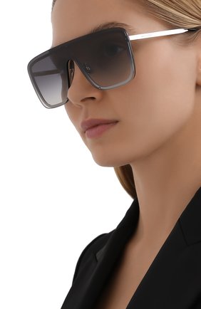 Женские солнцезащитные очки SAINT LAURENT серебряного цвета по цене 34100 руб., арт. SL 364 MASK | Фото 2 Женские солнцезащитные очки SAINT LAURENT серебряного цвета, арт. SL 364 MASK | Фото 2