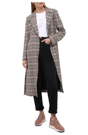 Женские замшевые кроссовки SANTONI светло-розового цвета по цене 41500 руб., арт. WBI060756BGPPPA0P45 | Фото 2 Женские замшевые кроссовки SANTONI светло-розового цвета, арт. WBI060756BGPPPA0P45 | Фото 2