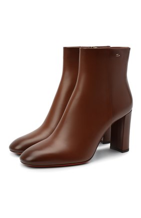 Женские кожаные ботильоны SANTONI коричневого цвета по цене 65150 руб., арт. WTNM58899HI2NBCKC50 | Фото 1 Женские кожаные ботильоны SANTONI коричневого цвета, арт. WTNM58899HI2NBCKC50 | Фото 1