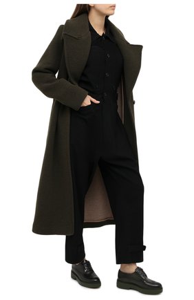 Женская кожаные дерби SANTONI темно-зеленого цвета по цене 58100 руб., арт. WUHW59043VERALESV70 | Фото 2 Женская кожаные дерби SANTONI темно-зеленого цвета, арт. WUHW59043VERALESV70 | Фото 2