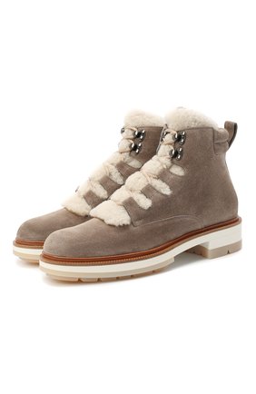 Женские замшевые ботинки SANTONI серого цвета по цене 65150 руб., арт. WTSL58814R0CAYPBM40 | Фото 1 Женские замшевые ботинки SANTONI серого цвета, арт. WTSL58814R0CAYPBM40 | Фото 1
