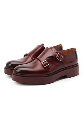 Женская кожаные монки SANTONI бордового цвета по цене 51650 руб., арт. WUHW59042B0RNLESB50 | Фото 1 Женская кожаные монки SANTONI бордового цвета, арт. WUHW59042B0RNLESB50 | Фото 1